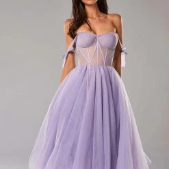Milla Tie Shoulder Midi Tulle Dress