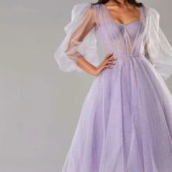 Milla Tie Shoulder Midi Tulle Dress