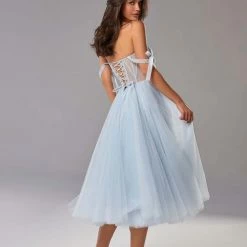 Milla Tie Shoulder Midi Tulle Dress