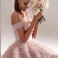 Milla COLLECTIONS Off-The-Shoulder Frill-Layered Gown 15 Milla COLLECTIONS Off-The-Shoulder Frill-Layered Gown