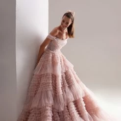 Milla COLLECTIONS Off-The-Shoulder Frill-Layered Gown 12 Milla COLLECTIONS Off-The-Shoulder Frill-Layered Gown