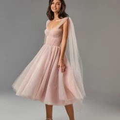 Milla COLLECTIONS Sparkly Off-the-shoulder Tulle Dress