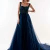 Milla Delicate Square-Neck Maxi Tulle Dress
