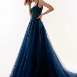 Milla Delicate Square-Neck Maxi Tulle Dress