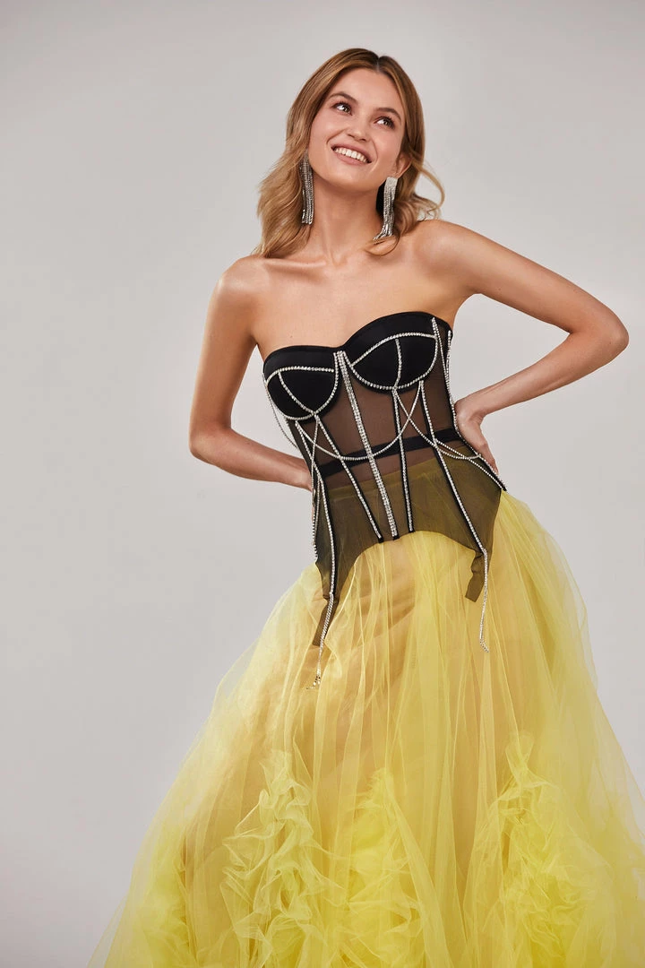 Milla Neon Maxi Skirt With Puffy Ruffles COLLECTIONS 12 Milla Neon Maxi Skirt With Puffy Ruffles COLLECTIONS