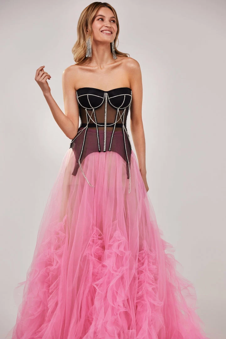 Milla Neon Maxi Skirt With Puffy Ruffles COLLECTIONS 3 Milla Neon Maxi Skirt With Puffy Ruffles COLLECTIONS