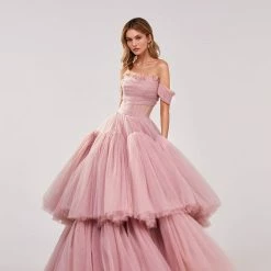Milla Maxi Evening Ball Gown With The Multi-layered Cascade Skirt COLLECTIONS