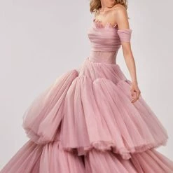 Milla Maxi Evening Ball Gown With The Multi-layered Cascade Skirt COLLECTIONS