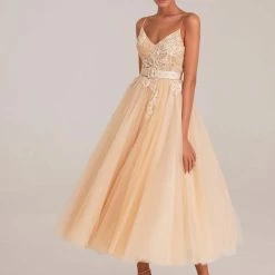 Milla Cocktail Tulle Dress With Flower Embroidery