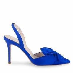 Bella Belle Blue Slingback Heels With Knotted Bow β Reese Blue 7 Bella Belle Blue Slingback Heels With Knotted Bow β Reese Blue
