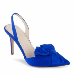 Bella Belle Blue Slingback Heels With Knotted Bow β Reese Blue 8 Bella Belle Blue Slingback Heels With Knotted Bow β Reese Blue