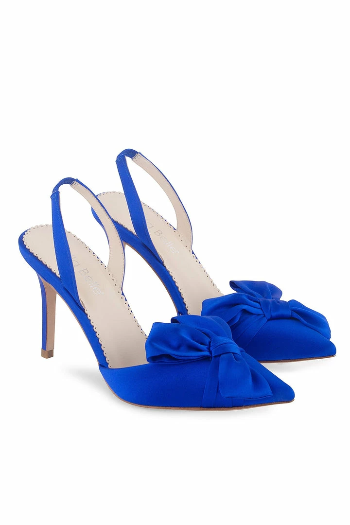 Bella Belle Blue Slingback Heels With Knotted Bow β Reese Blue 2 Bella Belle Blue Slingback Heels With Knotted Bow β Reese Blue