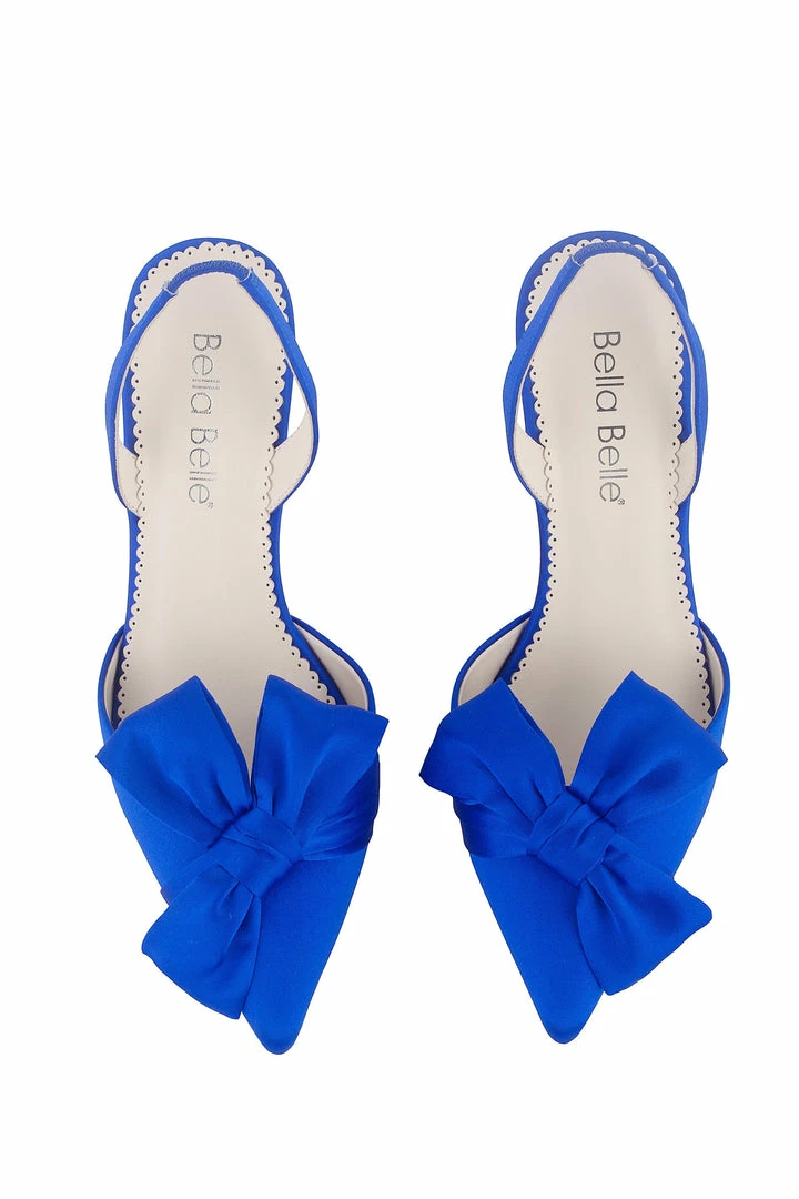 Bella Belle Blue Slingback Heels With Knotted Bow β Reese Blue 3 Bella Belle Blue Slingback Heels With Knotted Bow β Reese Blue