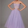 Milla Lavender Strapless Puffy Midi Tulle Dress COLLECTIONS