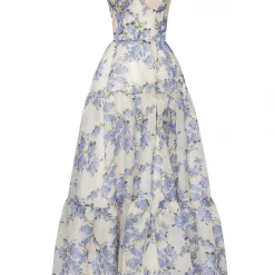Milla COLLECTIONS Hydrangea Tender Floral Maxi Tie-strap Dress