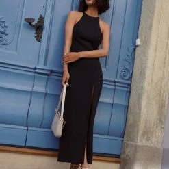 Milla COLLECTIONS Mock Neck Sleeveless Bodycon Dress