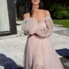Milla Misty Rose Sheer Sleeves Maxi Tulle Dress COLLECTIONS 1 Milla Misty Rose Sheer Sleeves Maxi Tulle Dress COLLECTIONS