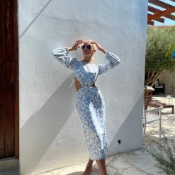 Milla COLLECTIONS Long-sleeved Dress With Side Cutouts