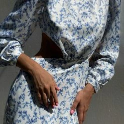 Milla COLLECTIONS Long-sleeved Dress With Side Cutouts