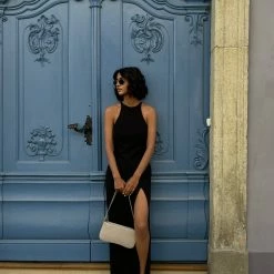 Milla COLLECTIONS Mock Neck Sleeveless Bodycon Dress