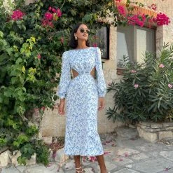 Milla COLLECTIONS Long-sleeved Dress With Side Cutouts