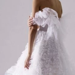 Milla Ivory All Ruffled Up Evening Fluffy Dress 7 Milla Ivory All Ruffled Up Evening Fluffy Dress