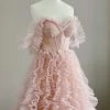 Milla COLLECTIONS Misty Rose All Ruffled Up Evening Fluffy Dress