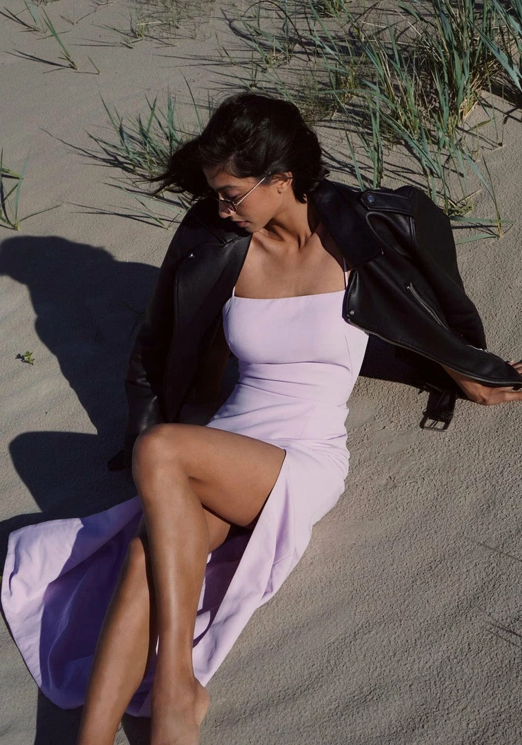 Milla Long Classic Dress With High Slit COLLECTIONS 4 Milla Long Classic Dress With High Slit COLLECTIONS