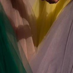 Milla Lavender Strapless Puffy Midi Tulle Dress COLLECTIONS