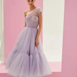 Milla Lavender One-Shoulder Cocktail Tulle Dress COLLECTIONS