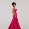 Milla COLLECTIONS Fuchsia Fitted Maxi Dress With Sequin Silver Bra