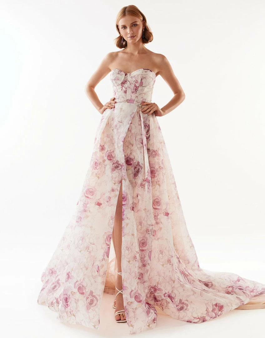 Milla Strapless Maxi Dress With Front Slit COLLECTIONS 12 Milla Strapless Maxi Dress With Front Slit COLLECTIONS