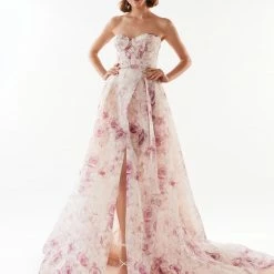 Milla Strapless Maxi Dress With Front Slit COLLECTIONS 36 Milla Strapless Maxi Dress With Front Slit COLLECTIONS