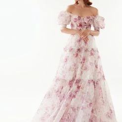 Milla Feminine Voluminous Sheer Sleeves Dress