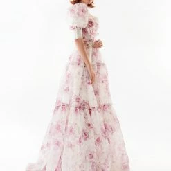 Milla Feminine Voluminous Sheer Sleeves Dress