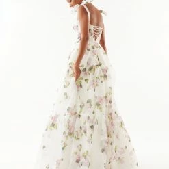 Milla COLLECTIONS Apple Blossom Tender Floral Maxi Tie-strap Dress