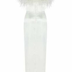 Milla Celina Slip Midi Feathered Dress COLLECTIONS