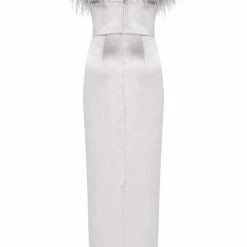 Milla Celina Slip Midi Feathered Dress COLLECTIONS