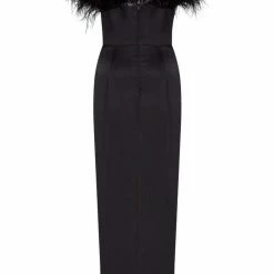 Milla Celina Slip Midi Feathered Dress COLLECTIONS