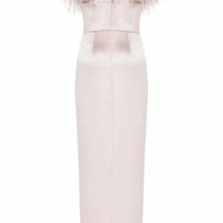 Milla Celina Slip Midi Feathered Dress COLLECTIONS