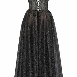 Milla Leonie Glittery Party Dress With A Crop Top