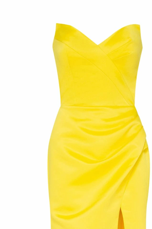 Milla Strapless Evening Gown With Thigh Slit 31 Milla Strapless Evening Gown With Thigh Slit