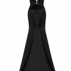 Milla Strapless Evening Gown With Thigh Slit 93 Milla Strapless Evening Gown With Thigh Slit