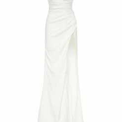 Milla Strapped Gown With Sexy Thigh Side Slit 47 Milla Strapped Gown With Sexy Thigh Side Slit