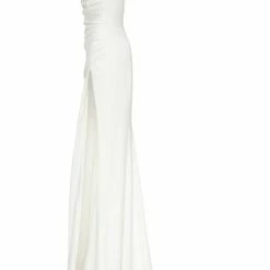 Milla Strapped Gown With Sexy Thigh Side Slit 49 Milla Strapped Gown With Sexy Thigh Side Slit