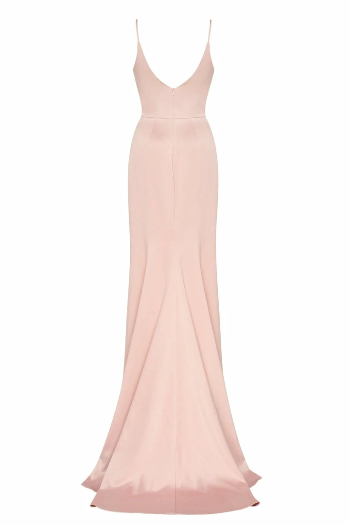 Milla Strapped Gown With Sexy Thigh Side Slit 13 Milla Strapped Gown With Sexy Thigh Side Slit