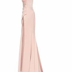 Milla Strapped Gown With Sexy Thigh Side Slit 42 Milla Strapped Gown With Sexy Thigh Side Slit