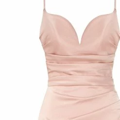 Milla Strapped Gown With Sexy Thigh Side Slit 45 Milla Strapped Gown With Sexy Thigh Side Slit