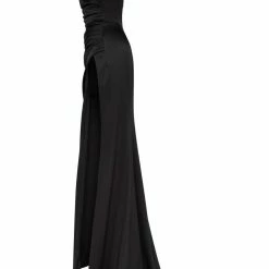 Milla Strapped Gown With Sexy Thigh Side Slit 56 Milla Strapped Gown With Sexy Thigh Side Slit