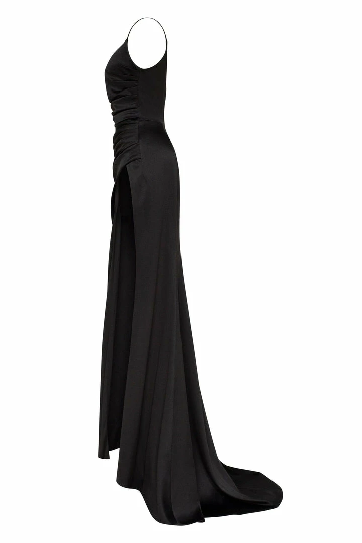 Milla Strapped Gown With Sexy Thigh Side Slit 28 Milla Strapped Gown With Sexy Thigh Side Slit